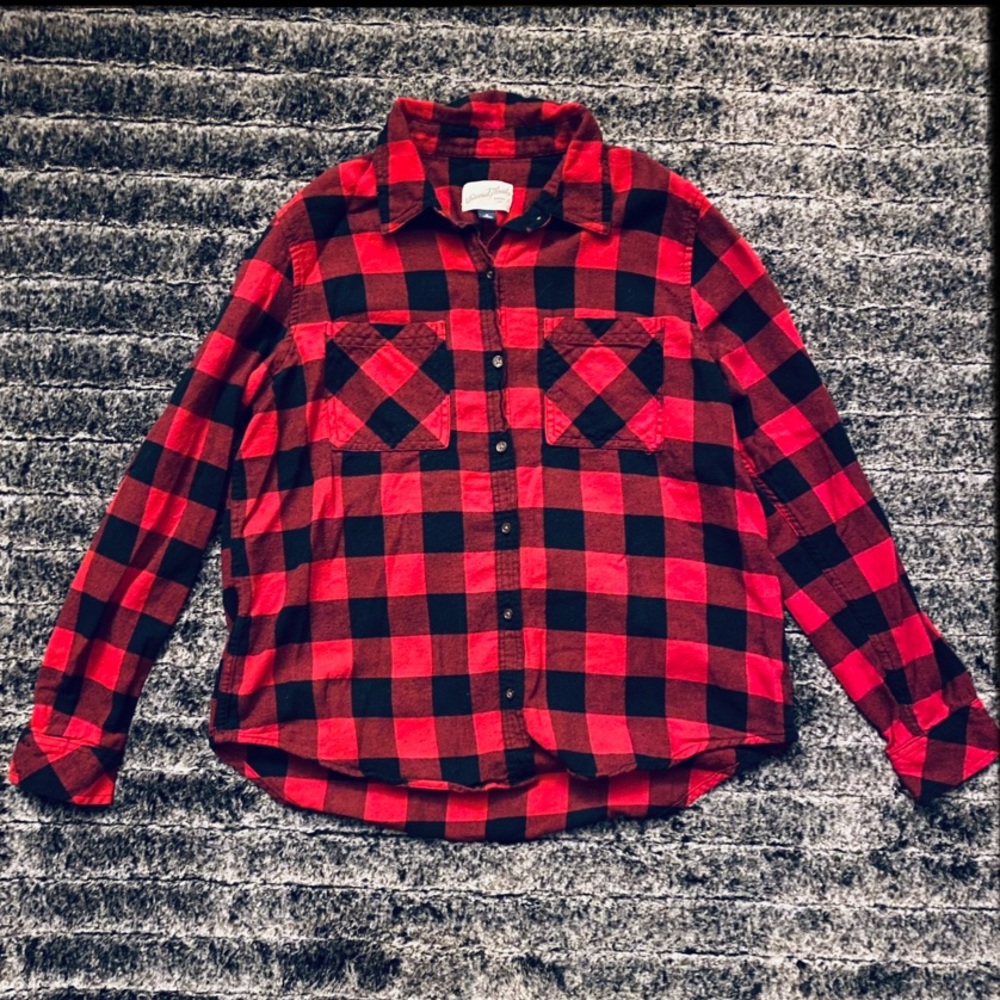 NWOT Red Plaid Classic Flannel